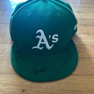 A’s autograph New Era 59fifty hat